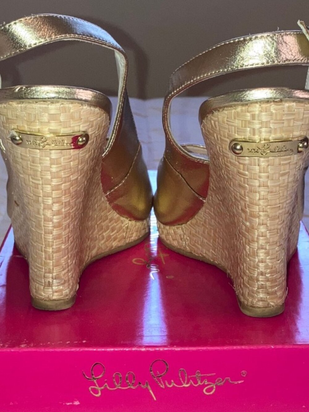 Like New Lilly Pulitzer Kristin Wedge Sandals size 9